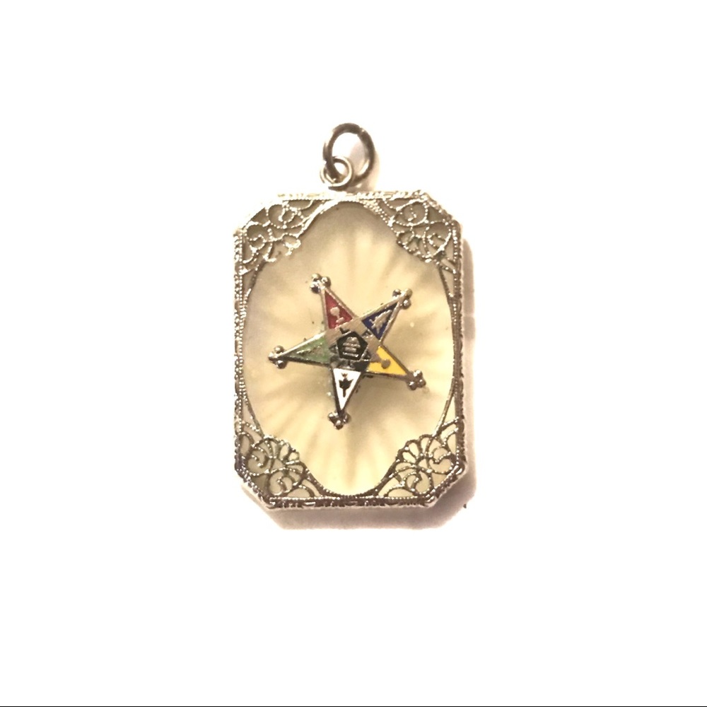 Vintage Camphor Eastern Star Pendant
